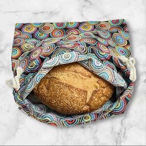 Cotton Kitchen Decor Bread Bag, Zero-Waste & Reusable Cotton Sourdough Storage